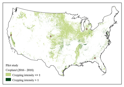 Figure 1. Study Area: the contiguous United States with four selected regions