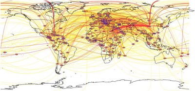 Global network of waste paper trade (2018).